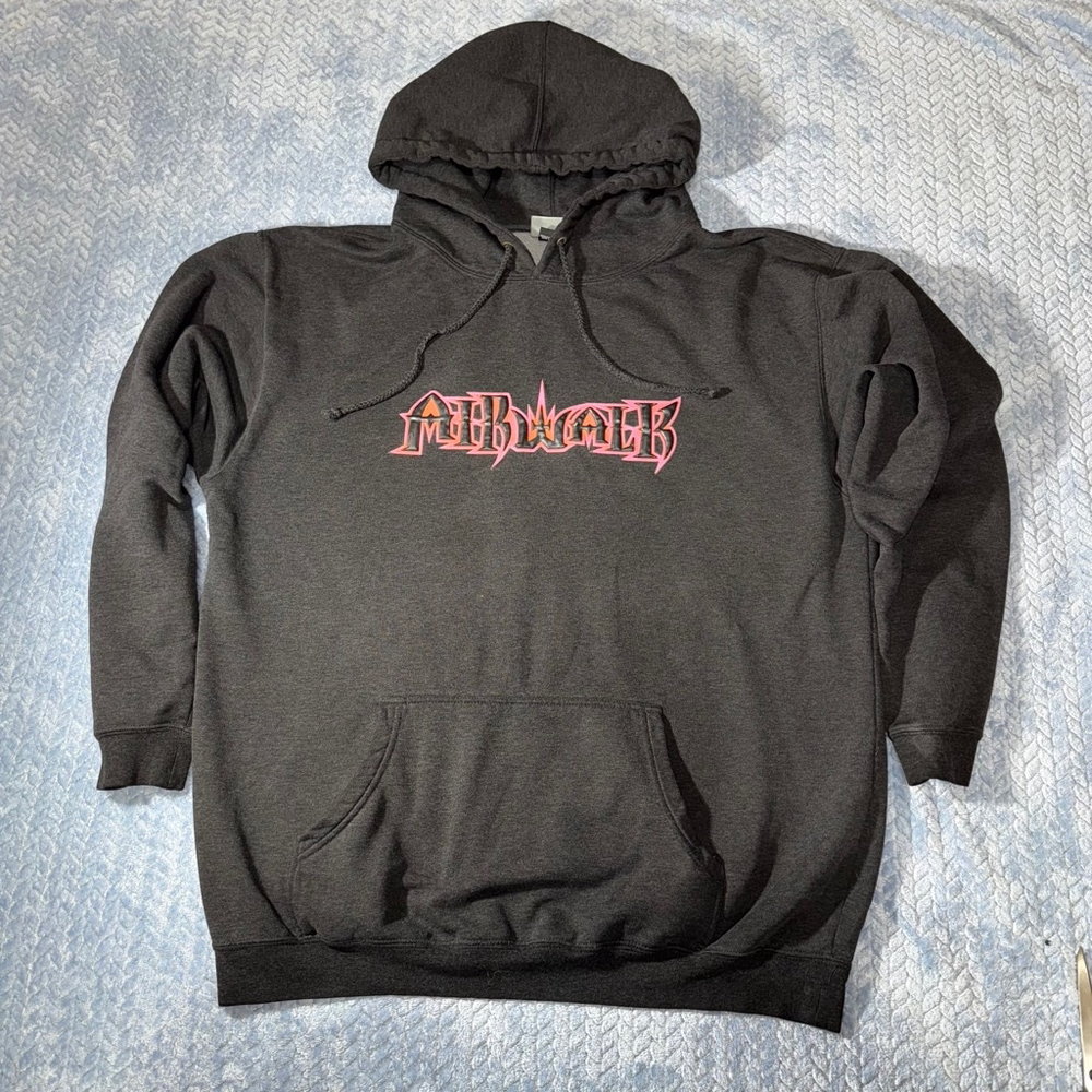 Airwalk Vintage Y2K Pullover Hoodie Gray Pink Orange Graffiti Logo Men’s SZ LG